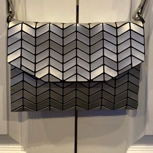 NWOT Patrizia Luca Metallic Prism shoulder bag.